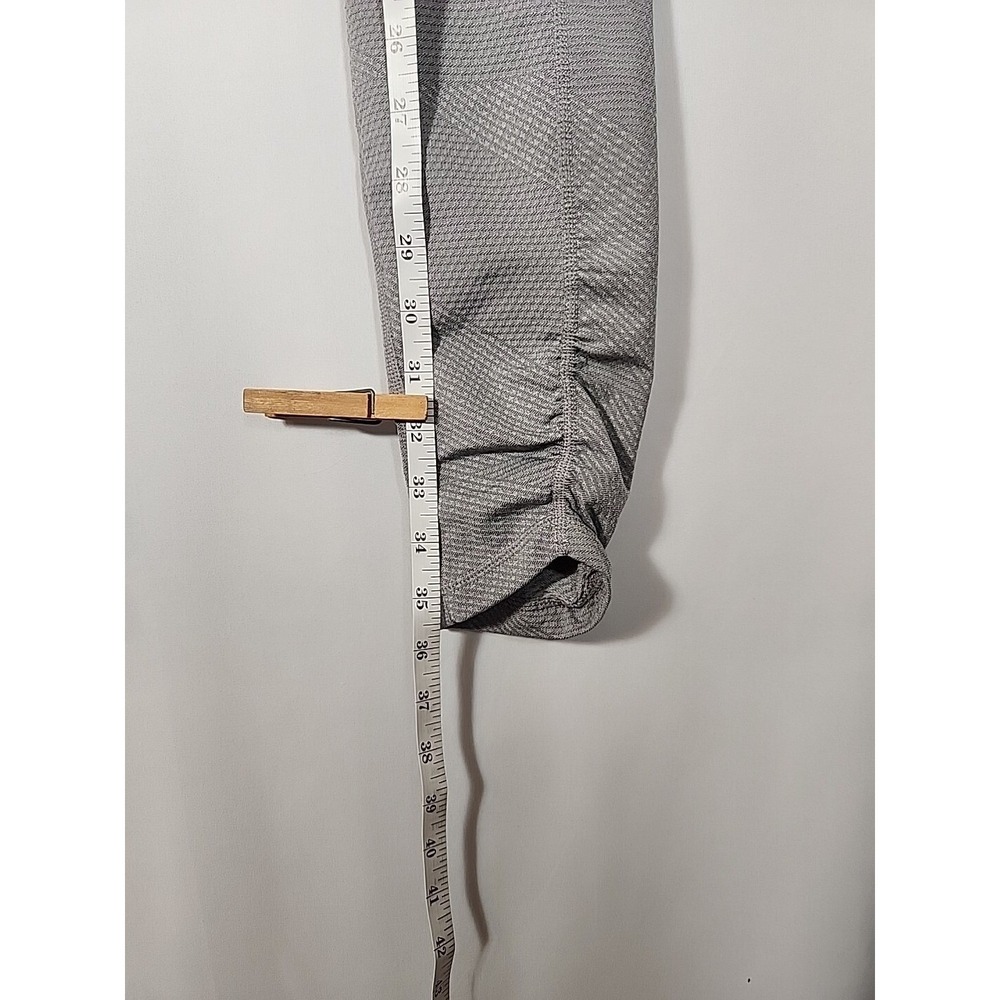 Prana Misty Legging Cropped Ruched Cuff High Rise Stretch Grey Textured Womens S - Picture 12 of 12